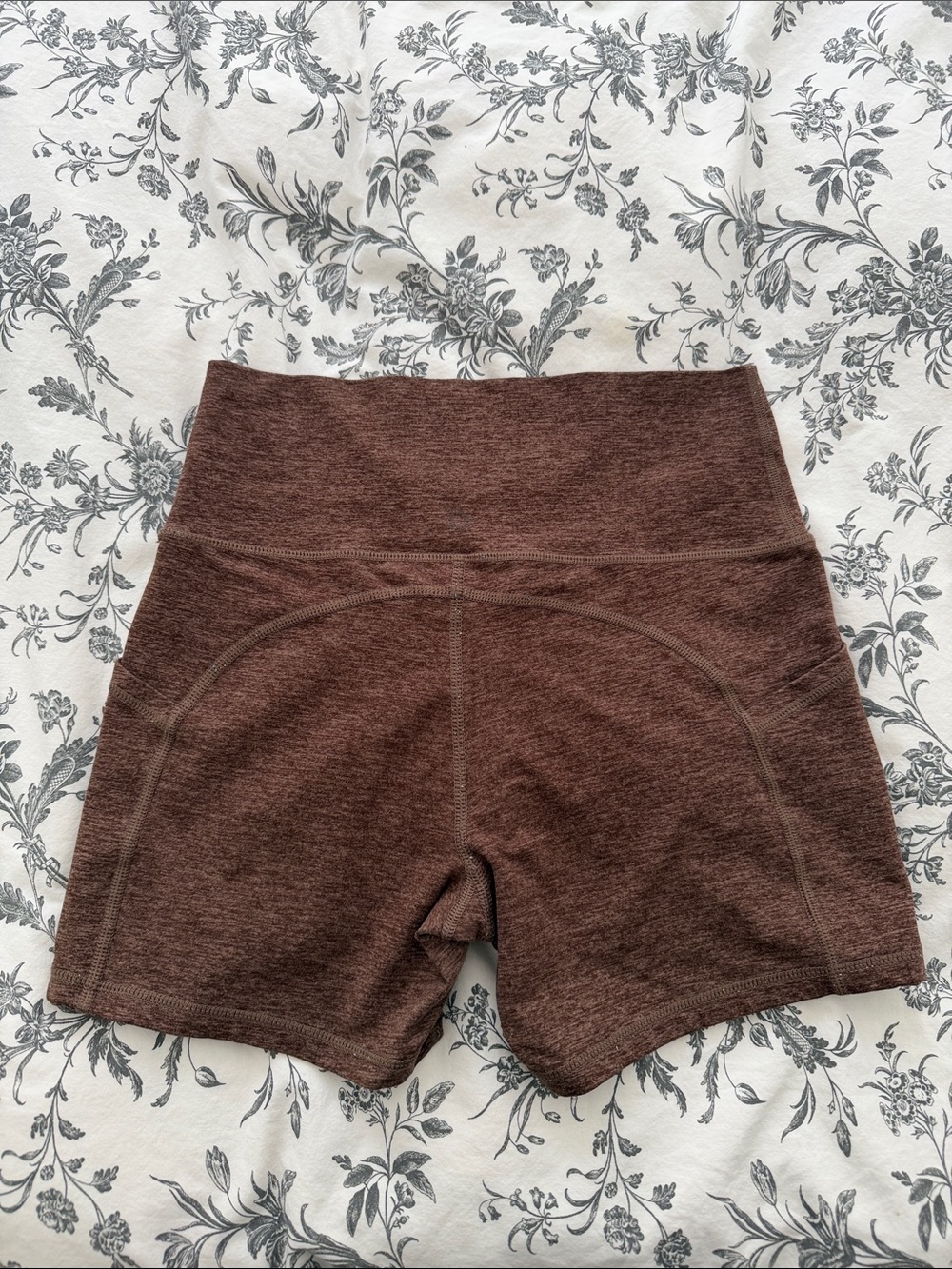 aerie High-Waist Bike Shorts - Brown - Picture 2 of 3